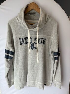 47 Brand Cream & Navy Red Sox Cowl Neck Pullover